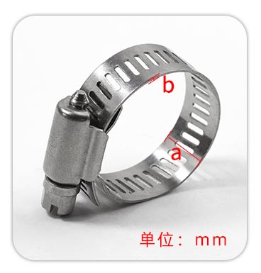 自來水管不銹鋼喉箍規格標示圖