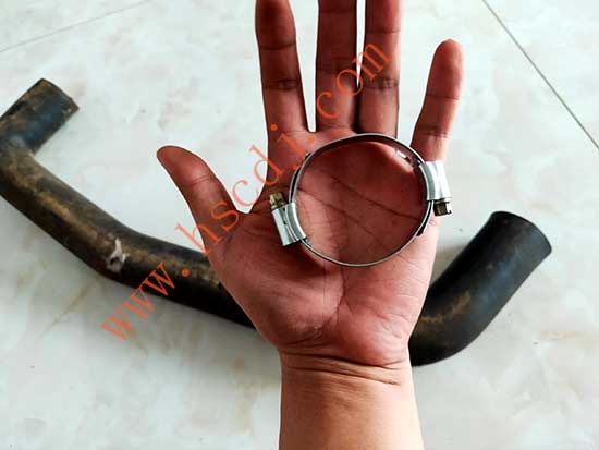 喉箍首尾相連后的規(guī)格尺寸